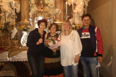 J. Pumpr, L. Řehořová, J. Válková a L. Hesounová se podíleli na programu „Do kostela s baterkami.“